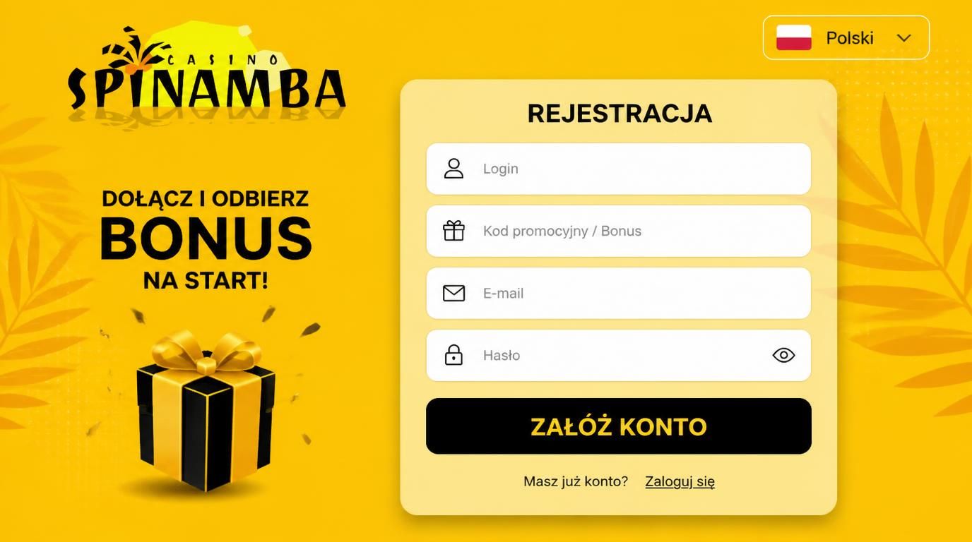 Pole Kod promocyjny obok formularza rejestracji online